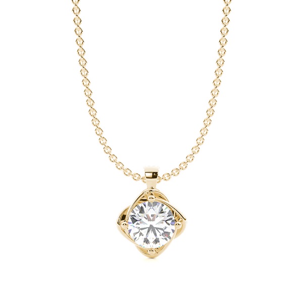 Floral Look Solitaire Pendant