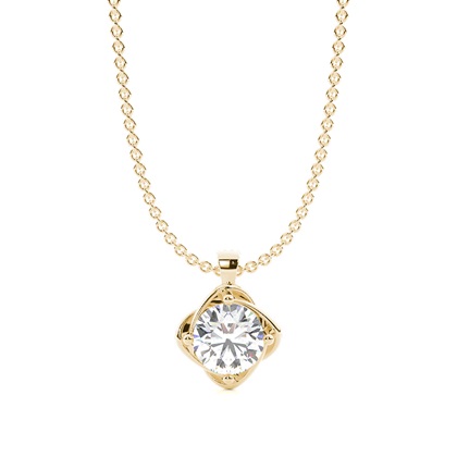 Round Diamond Pendants Necklaces