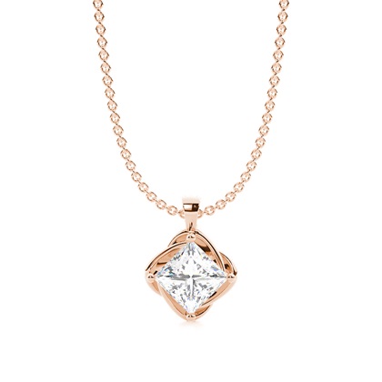 Rose Gold Diamond Pendants & Necklaces