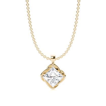 Princess Cut Diamond Pendants