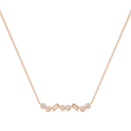 Rose Gold Diamond Pendants & Necklaces