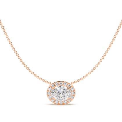 Rose Gold Diamond Pendants & Necklaces