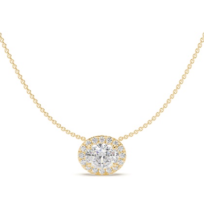 Oval Diamond Pendants
