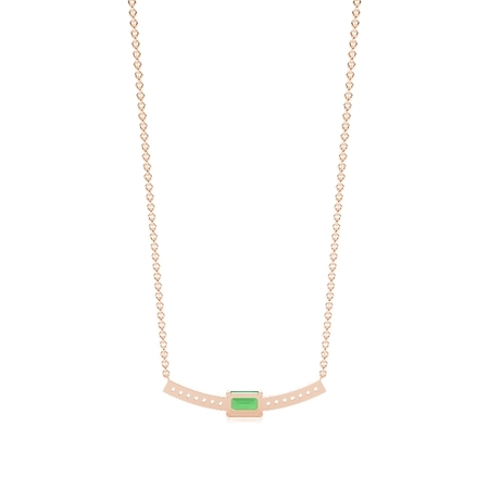 Smaragd-Halskette mit Diamanten