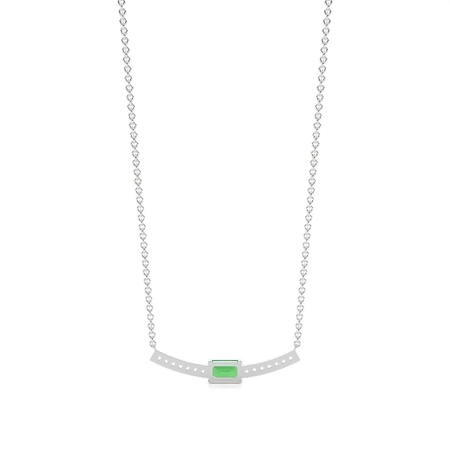 Smaragd-Halskette mit Diamanten