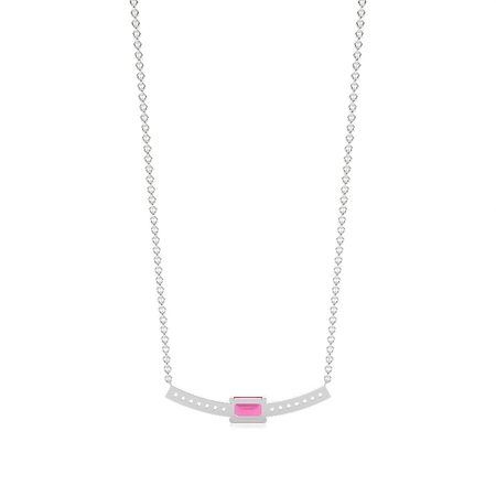 Smaragd-Halskette mit Rubin und Diamanten