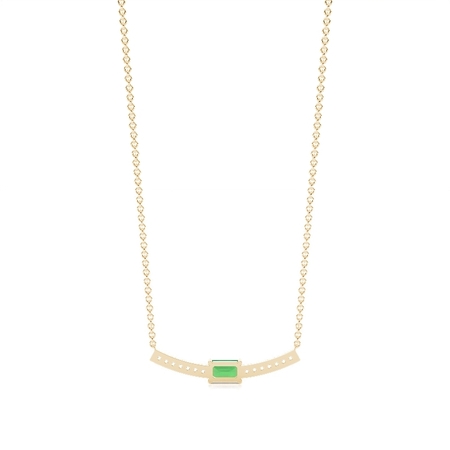 Smaragd-Halskette mit Diamanten