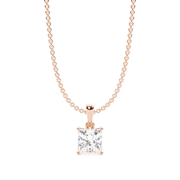 Hidden Halo Diamond Solitaire Pendant