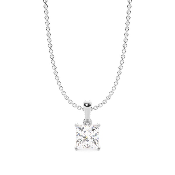 Hidden Halo Diamond Solitaire Pendant
