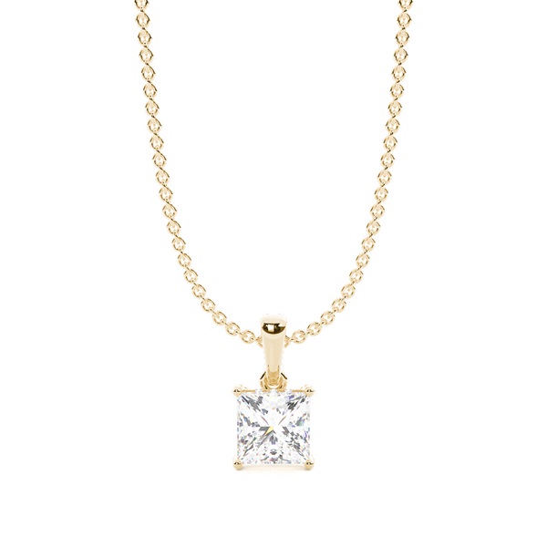 Hidden Halo Diamond Solitaire Pendant
