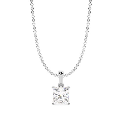 Hidden Halo Diamond Solitaire Pendant
