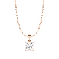 Hidden Halo Diamond Solitaire Pendant