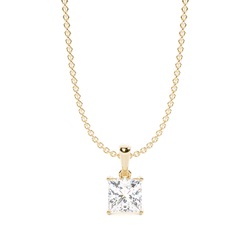 Hidden Halo Diamond Solitaire Pendant
