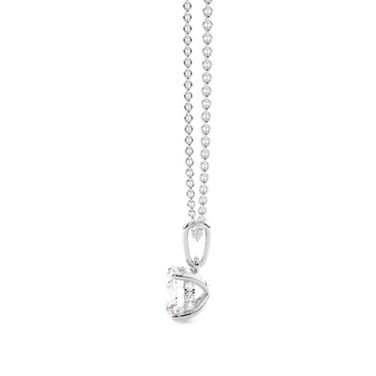 Round Cut Diamond Pendant Necklaces