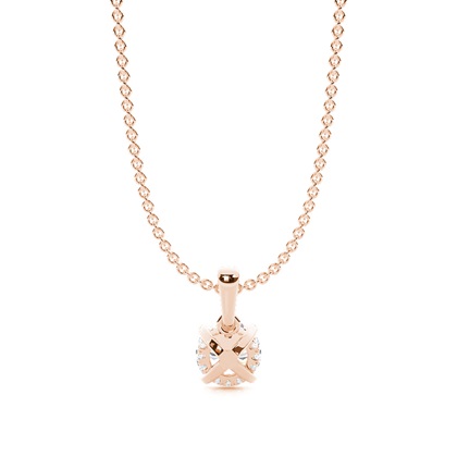 Hängsmycke med dold Halo-diamant och solitär