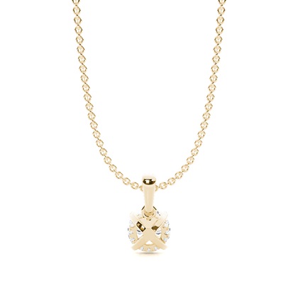 Hängsmycke med dold Halo-diamant och solitär