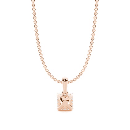 Hängsmycke med dold Halo-diamant och solitär