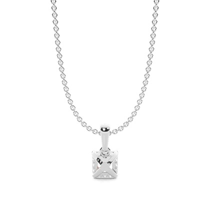 Hängsmycke med dold Halo-diamant och solitär