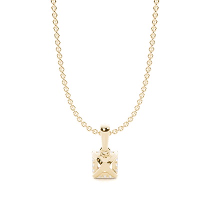 Hängsmycke med dold Halo-diamant och solitär