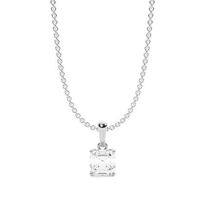 Hidden Halo Diamond Solitaire Pendant