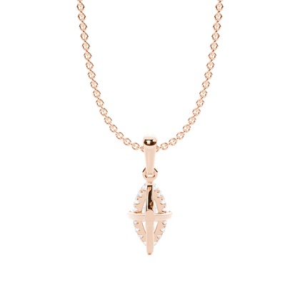 Hängsmycke med dold Halo-diamant och solitär