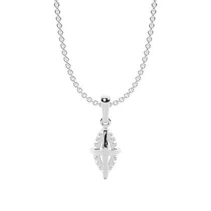 Hängsmycke med dold Halo-diamant och solitär