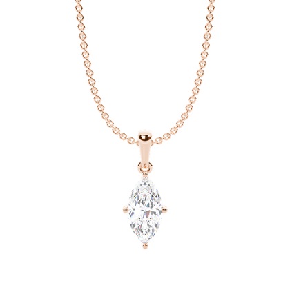 Marquise Rose Gold Diamond Necklaces and Diamond Pendants