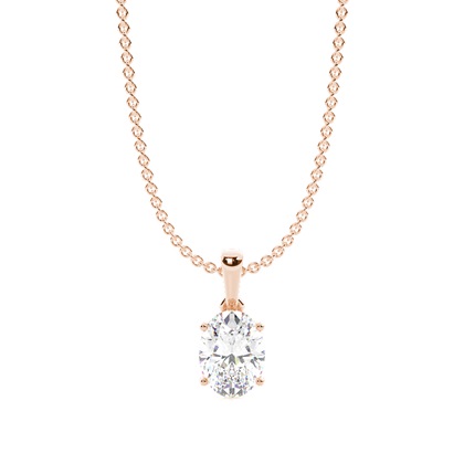 Oval Diamond Pendants