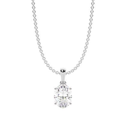 Oval Diamond Pendants
