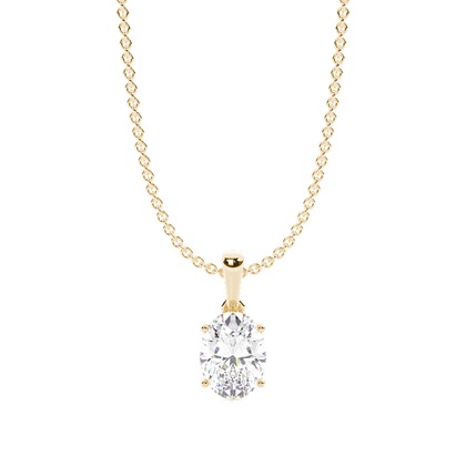 Oval Diamond Pendants