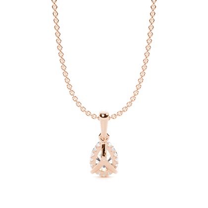 Hängsmycke med dold Halo-diamant och solitär