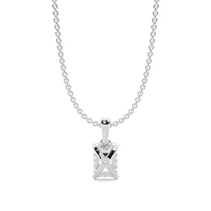 Hängsmycke med dold Halo-diamant och solitär