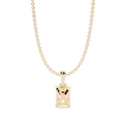 Hängsmycke med dold Halo-diamant och solitär