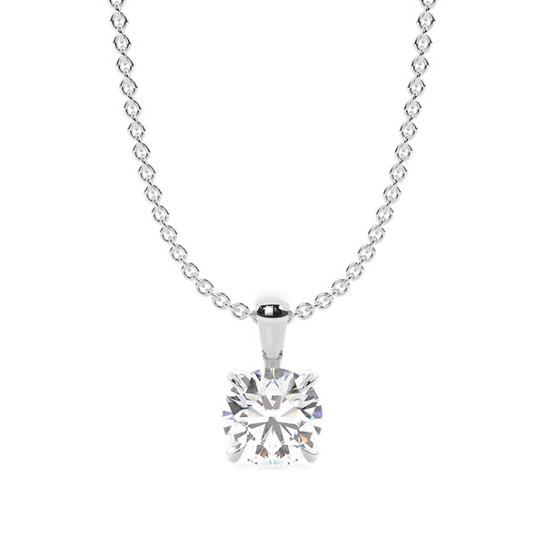 Prong set Intricate Basket look Solitaire Pendant