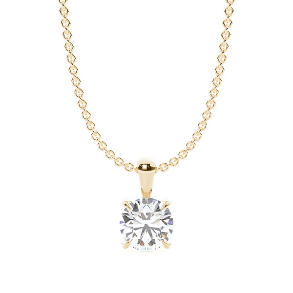 Prong set Intricate Basket look Solitaire Pendant
