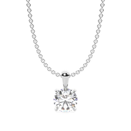 Prong set Intricate Basket look Solitaire Pendant