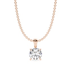 Prong set Intricate Basket look Solitaire Pendant