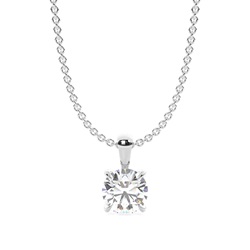 Prong set Intricate Basket look Solitaire Pendant
