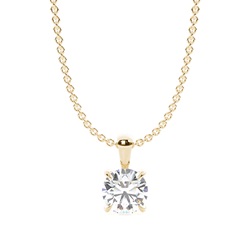 Prong set Intricate Basket look Solitaire Pendant