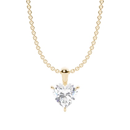 Heart Yellow Gold Diamond Necklaces and Diamond Pendants