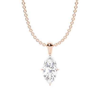 Marquise Rose Gold Diamond Necklaces and Diamond Pendants