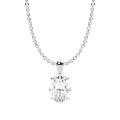 Oval Diamond Pendants