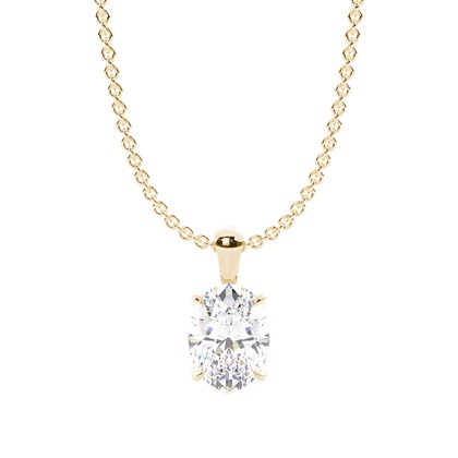 Oval Diamond Pendants