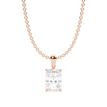 Radiant Rose Gold Diamond Necklaces and Diamond Pendants