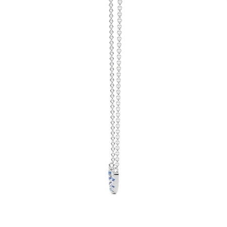 Blauer Saphir Smiley zarte Halskette