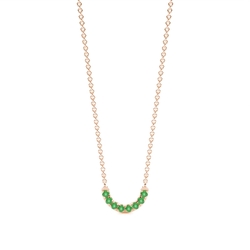 Emerald Smiley delicate necklace