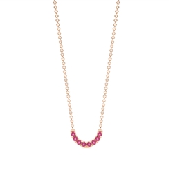Ruby Smiley delicate necklace