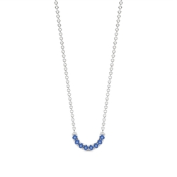 Blauer Saphir Smiley zarte Halskette