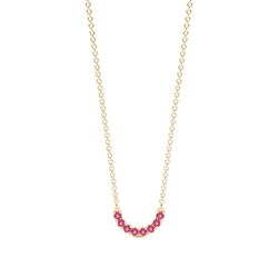 Ruby Smiley delicate necklace