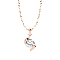 Twisted curve look Solitaire Pendant